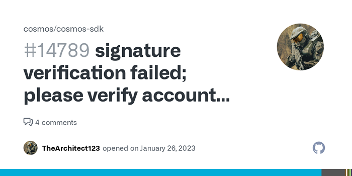 Signature verification failed